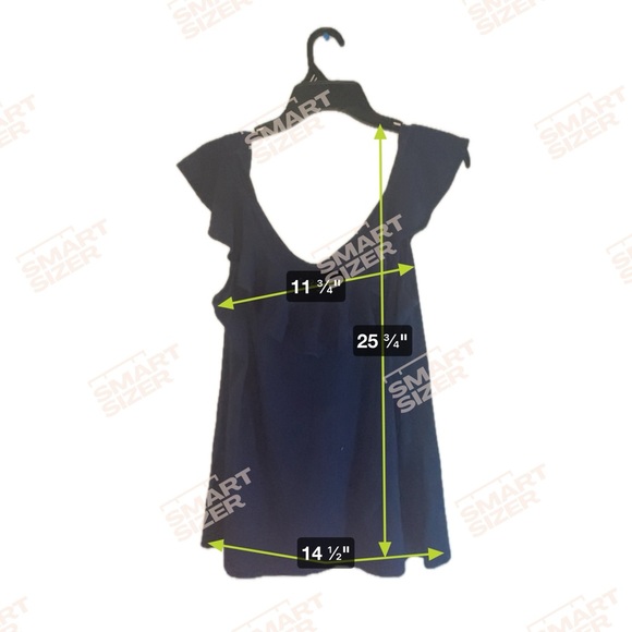 Lilly Pulitzer Aleesa Ruffle True Navy Blue Top Size L - Picture 8 of 8